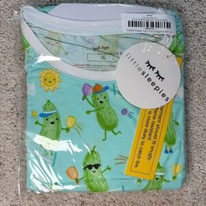 NEW Little Sleepies Pickle Power 2 pc bamboo pajama set kids size 16